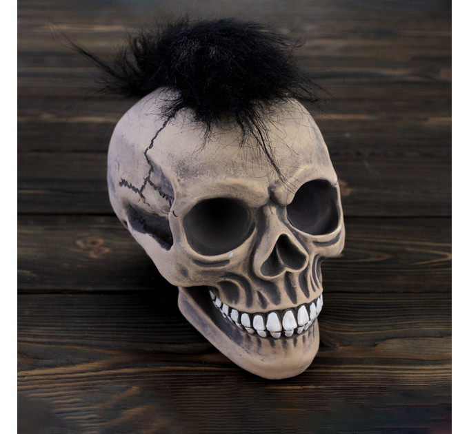 Череп копилка Могавк S 9177 (серый)