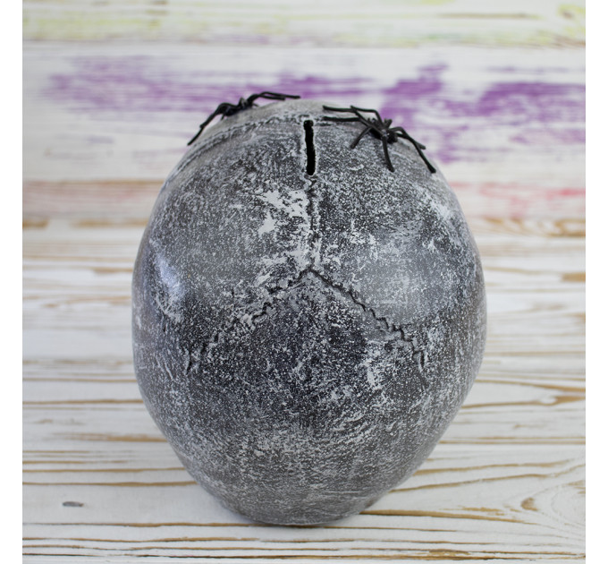 Череп скарбничка з павуками М 10603 (сірий)