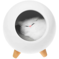 LED Ночник Спящий кот в домике (белый) LED Ночник Спящий кот в домике (белый)