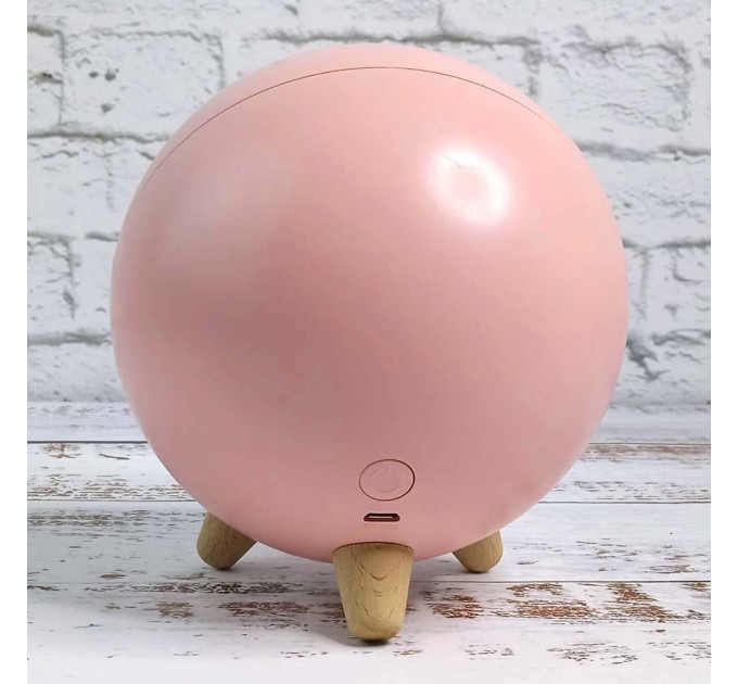 LED Ночник Спящий кот в домике (розовый)