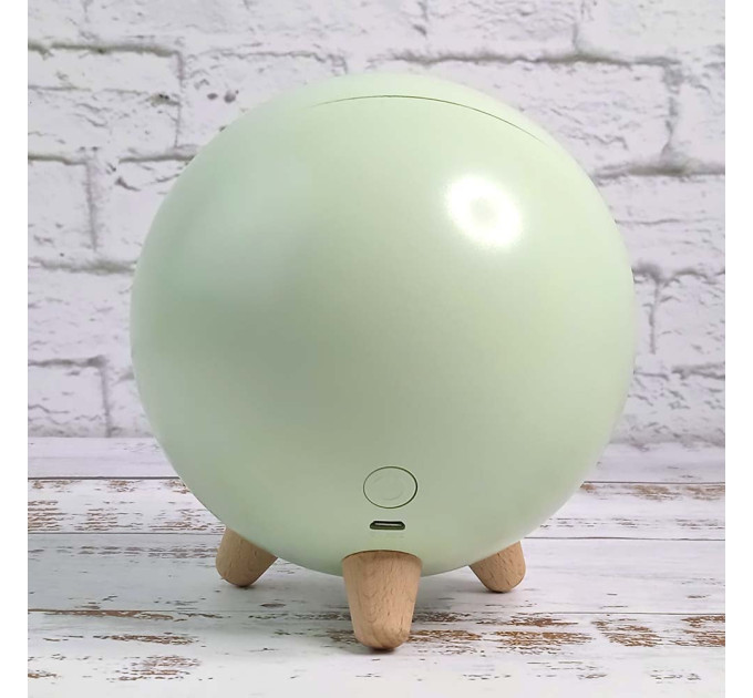 LED Нічник Сплячий кіт у будиночку (зелений)