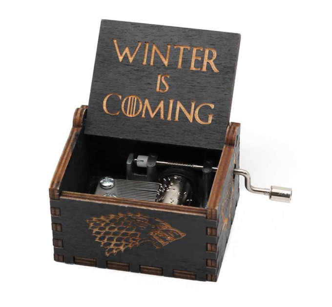 Музична скринька вінтажна Гра престолів (Winter Coming) чорна