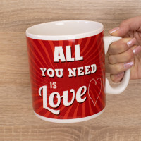 Кружка Гигант Все, что тебе нужно, это ЛЮБОВЬ All you need is LOVE Кружка Гигант Все, что тебе нужно, это ЛЮБОВЬ All you need is LOVE