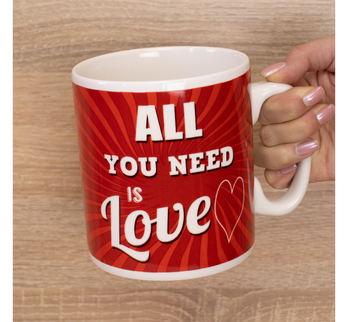 Кружка Гигант Все, что тебе нужно, это ЛЮБОВЬ All you need is LOVE