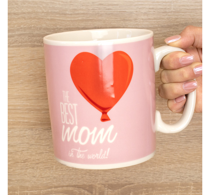 Кружка Гигант Лучшая мама в мире The Best MOM in the world (розовая)