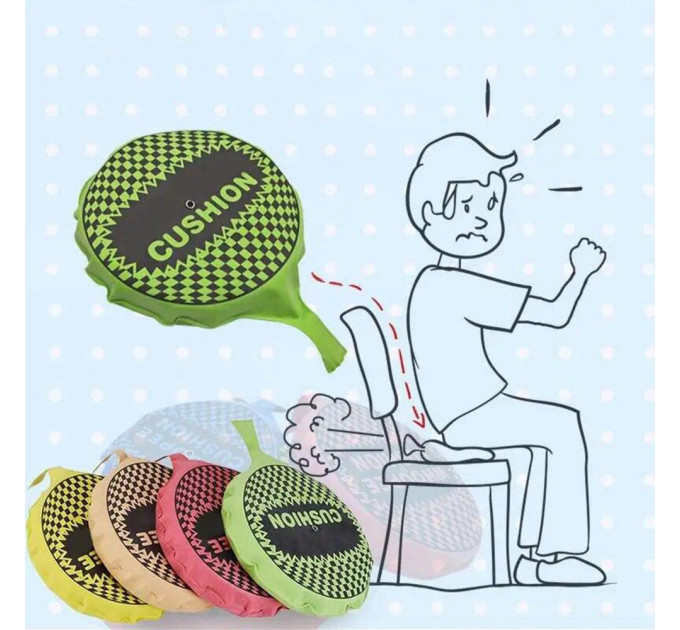 Подушка пердушка велика 20см (зелена)