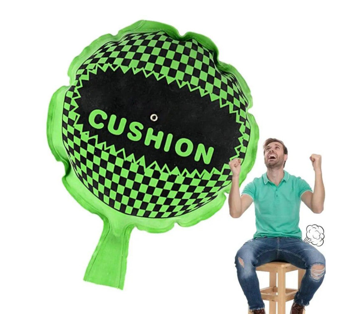 Подушка пердушка велика 20см (зелена)