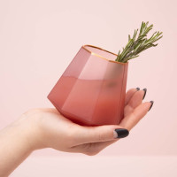 Бокал розовый бриллиант