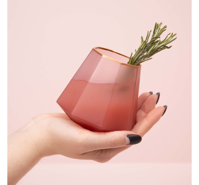 Бокал розовый бриллиант