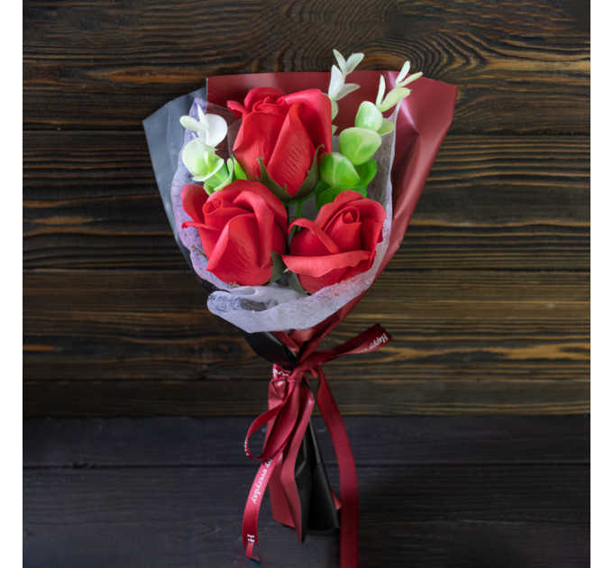 Букет троянд з мила Beauty is flowery 12574 (червоний)