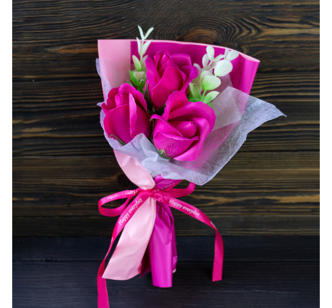 Букет роз из мыла Beauty is flowery 12575 (малиновый)