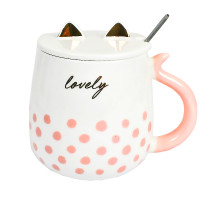 Чашка  Cat-Lovely с крышкой и ложкой
