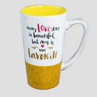 Чашка для латте Любимая (золото)