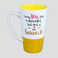 Чашка для латте Любимая (золото)