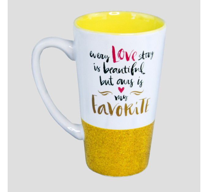 Чашка для латте Любимая (золото)