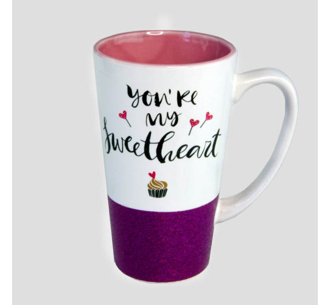 Чашка для латте Сладкая (малиновая)