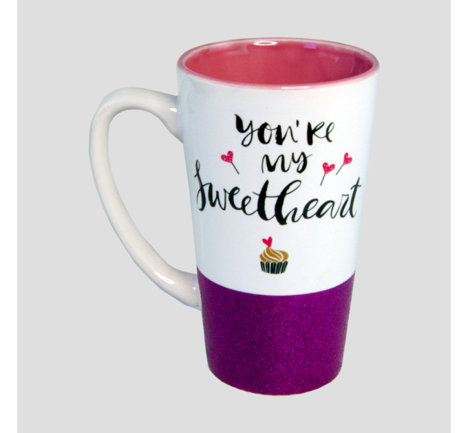 Чашка для латте Сладкая (малиновая)