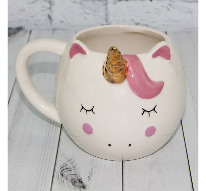 Чашка Единорог круглая (белая) 002131A