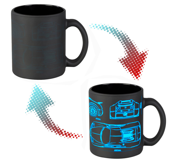 Чашка хамелеон 66052 ЧРЖ Bugatti neon (чорна)