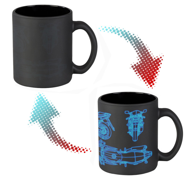 Чашка хамелеон 66053 ЧРЖ Ducati neon (чорна)