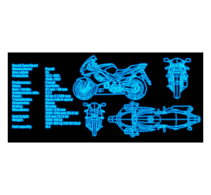 Чашка хамелеон 66053 ЧРЖ Ducati neon (чорна)