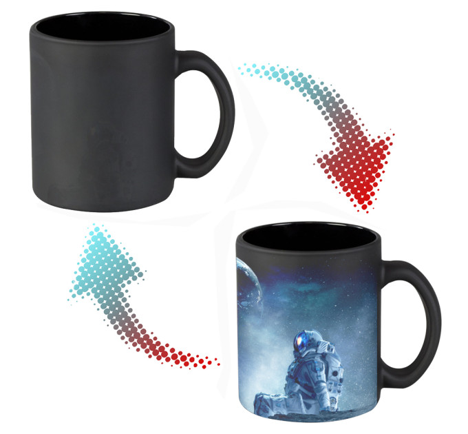 Чашка хамелеон 66154 Моя Земля (чорна)