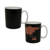 Чашка хамелеон Карта мира  (товар с дефектом)