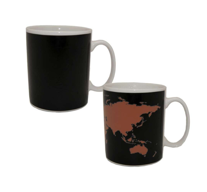 Чашка хамелеон Карта мира  (товар с дефектом)