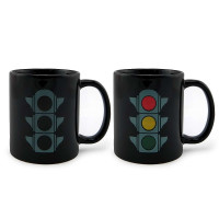 Чашка хамелеон Светофор (черная)