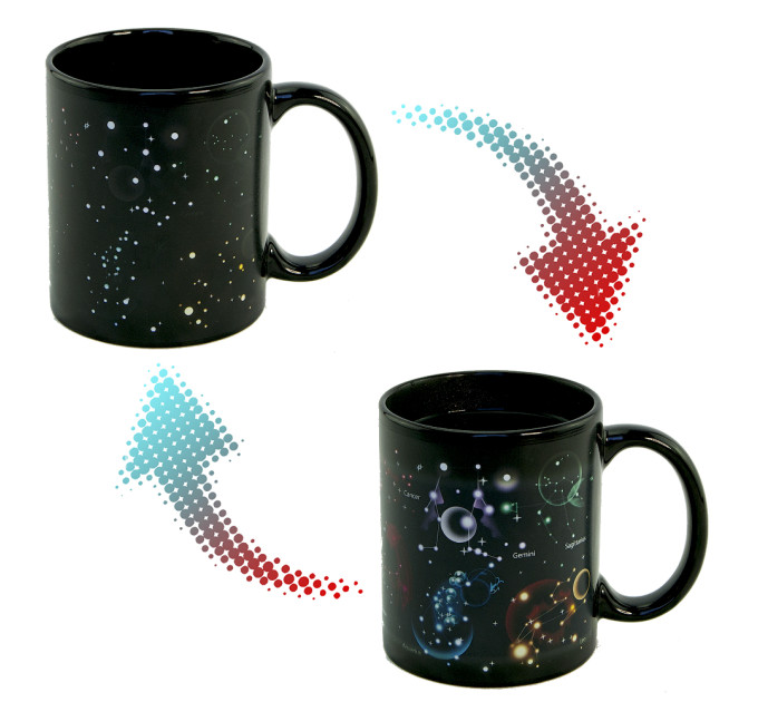 Чашка хамелеон Звездное небо 12 Созвездий