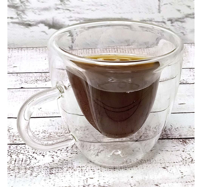 Чашка с двойными стенками Сердце 180 ml