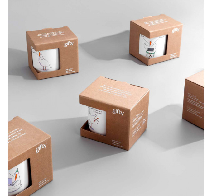 Чашка с Гусем Хуяк. Оранж