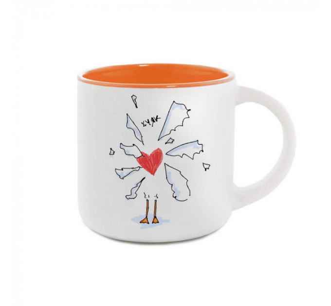 Чашка с Гусем Любовка. Оранж