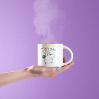 Чашка с Гусем Ми з України. Желтая