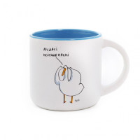 Чашка с Гусем Мудакі. Голубая