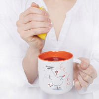 Чашка с Гусем Сама себе праздник. Оранж