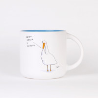 Чашка с Гусем Успєх. Голубая