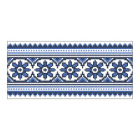 Чашка с принтом 63050 Вышиванка синяя