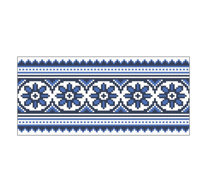 Чашка с принтом 63050 Вышиванка синяя