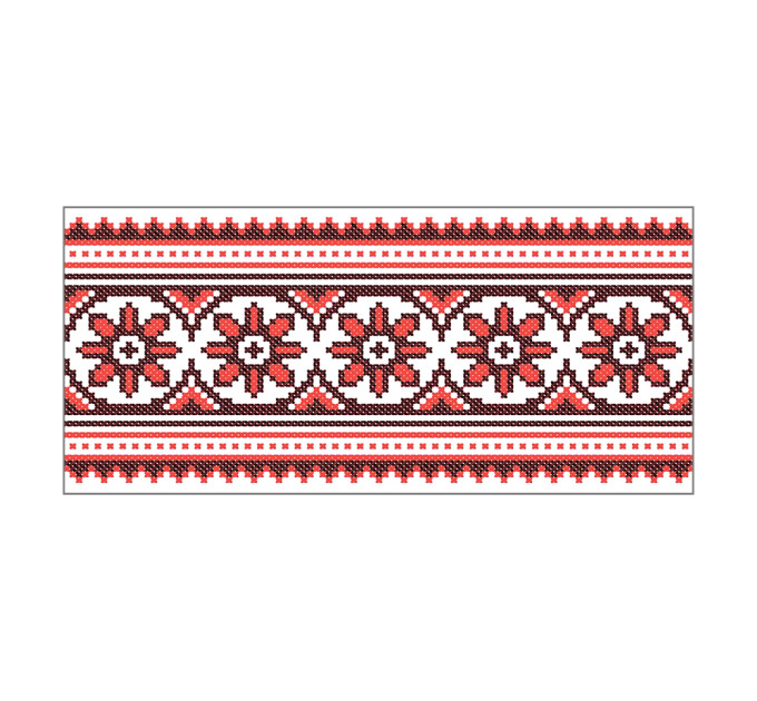 Чашка з принтом 63051 Вишиванка червона