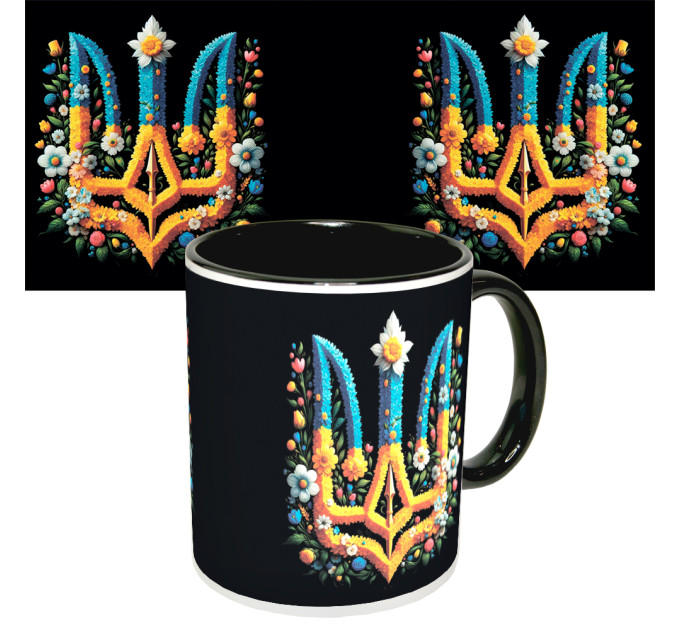 Чашка с принтом 63057 Герб (черная)