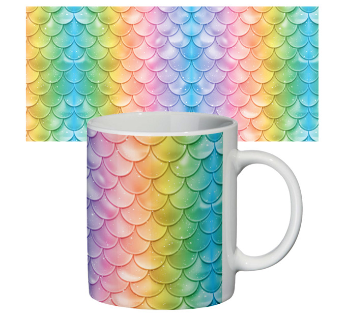Чашка с принтом 63162 Радужная чешуя