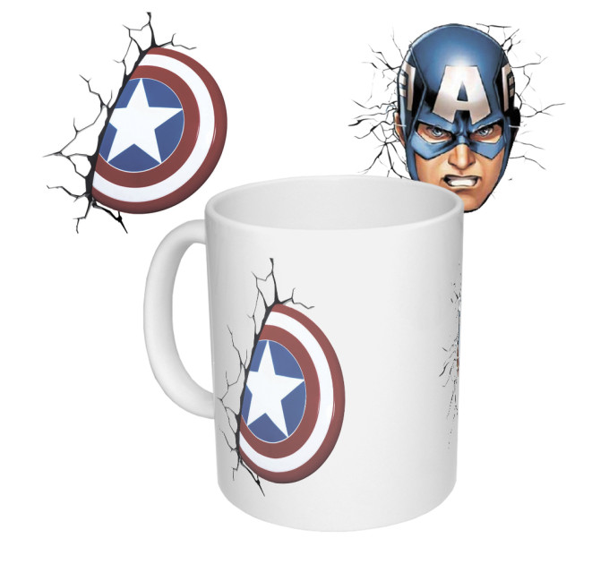 Чашка с принтом 63312 Капитан Америка