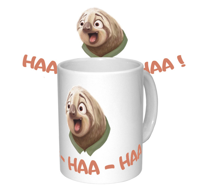 Чашка с принтом 63410 Ленивец Блиц
