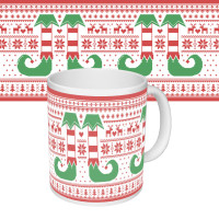 Чашка с принтом 63611 новогодняя Носки эльфа