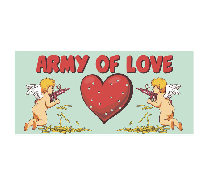 Чашка с принтом 64102 Армия любви (красная)