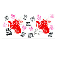 Чашка с принтом 64104 Возьми мое сердце англ. (красная)