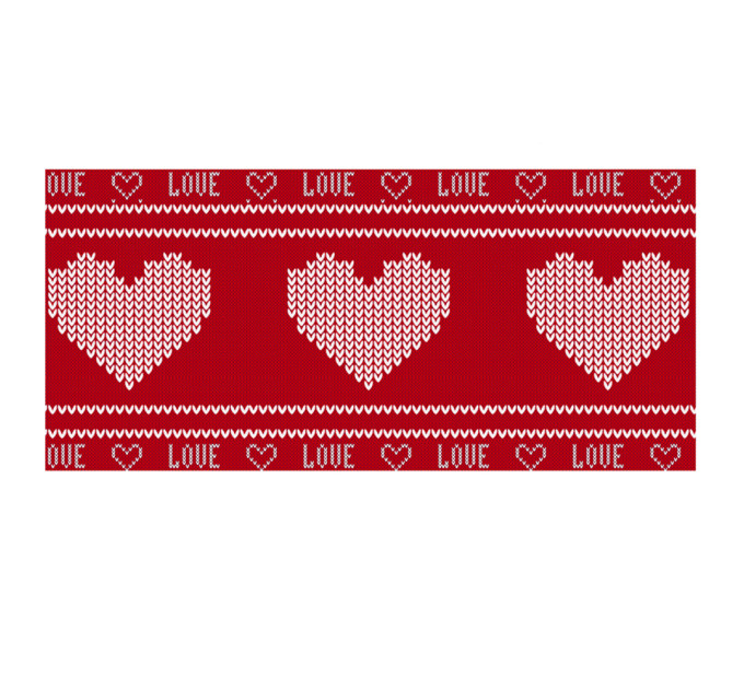 Чашка з принтом 64105 В'язане серце (червона)