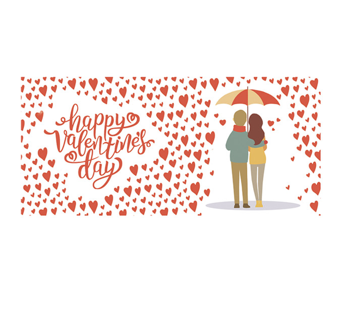 Чашка с принтом 64106 Романтика (красная)