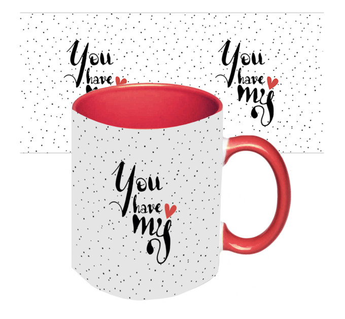 Чашка з принтом 64108 Ти в моєму серці (червона)